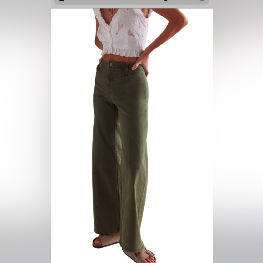 Free People Wide-Leg Corduroy Libre Pants